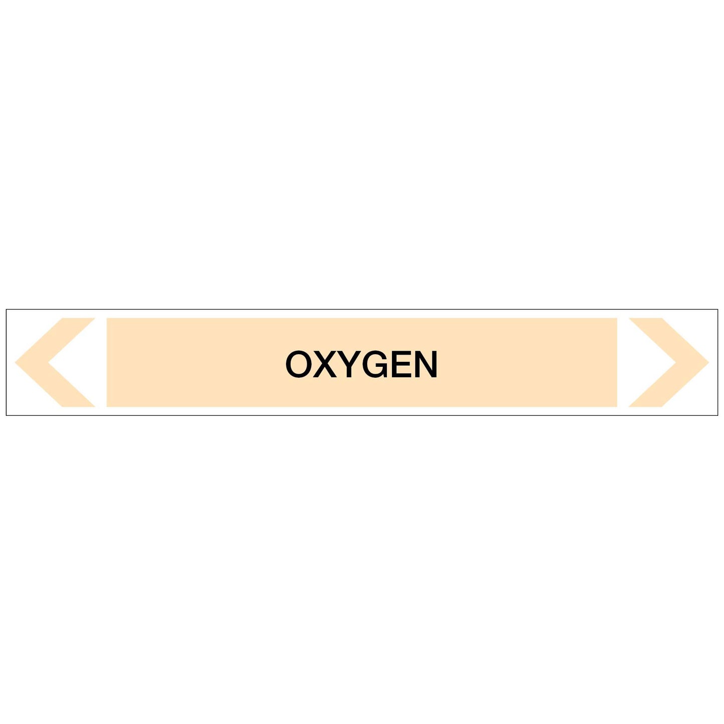 Gases - Oxygen - Pipe Marker Sticker