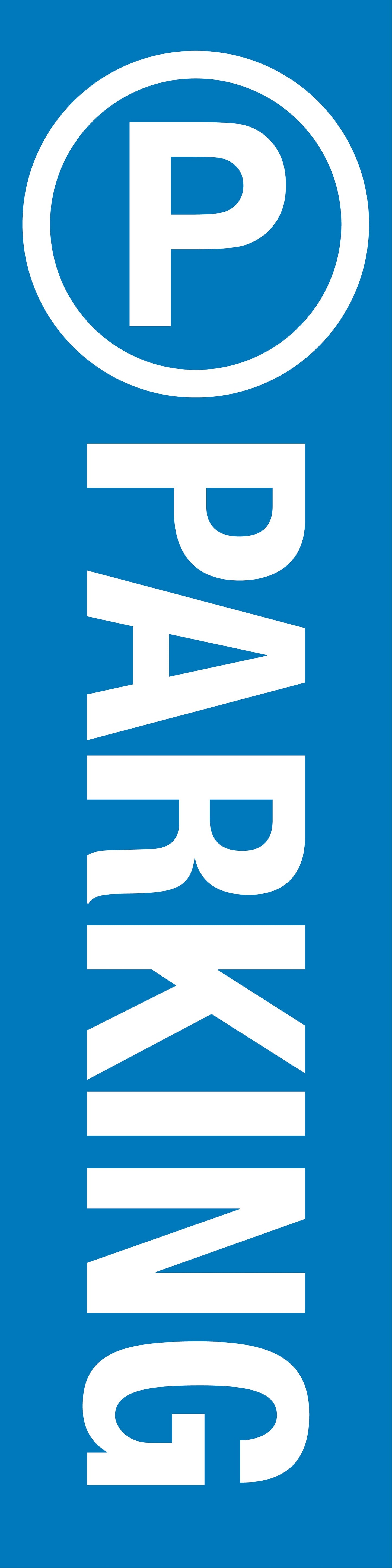 Parking Blue Symbol - Corflute Bollard Cover