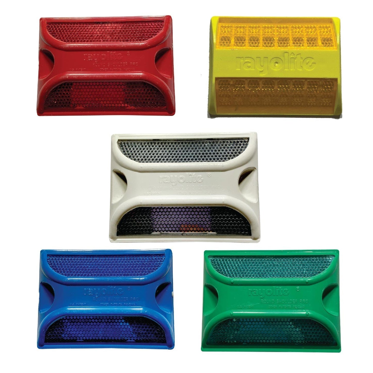 Green Raised Reflective 2 Way Pavement Marker RRPM