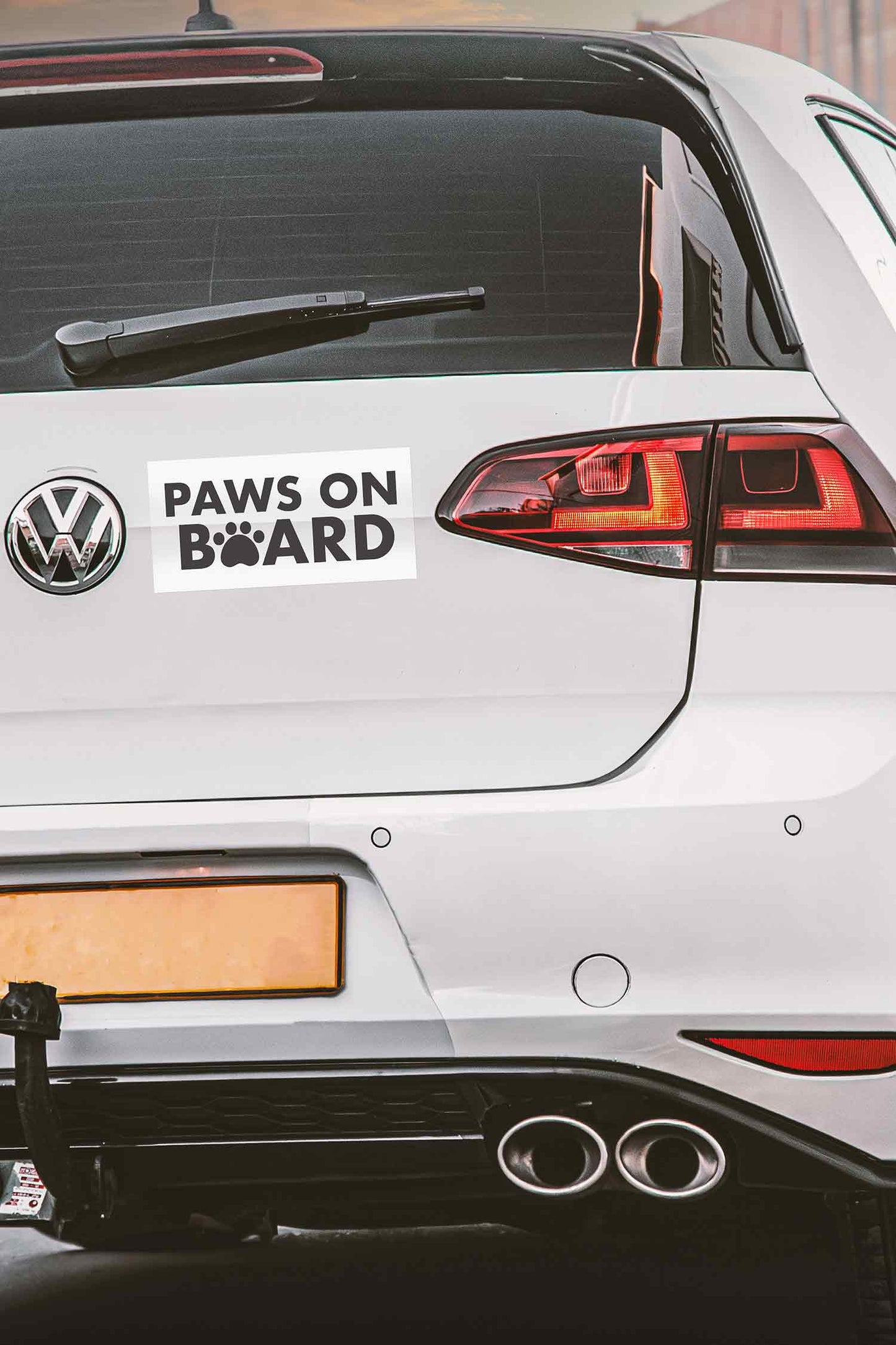 Paws On Board Car Bumper Stickers