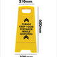 Yellow A-Frame - Please Keep Your Distance While Queuing