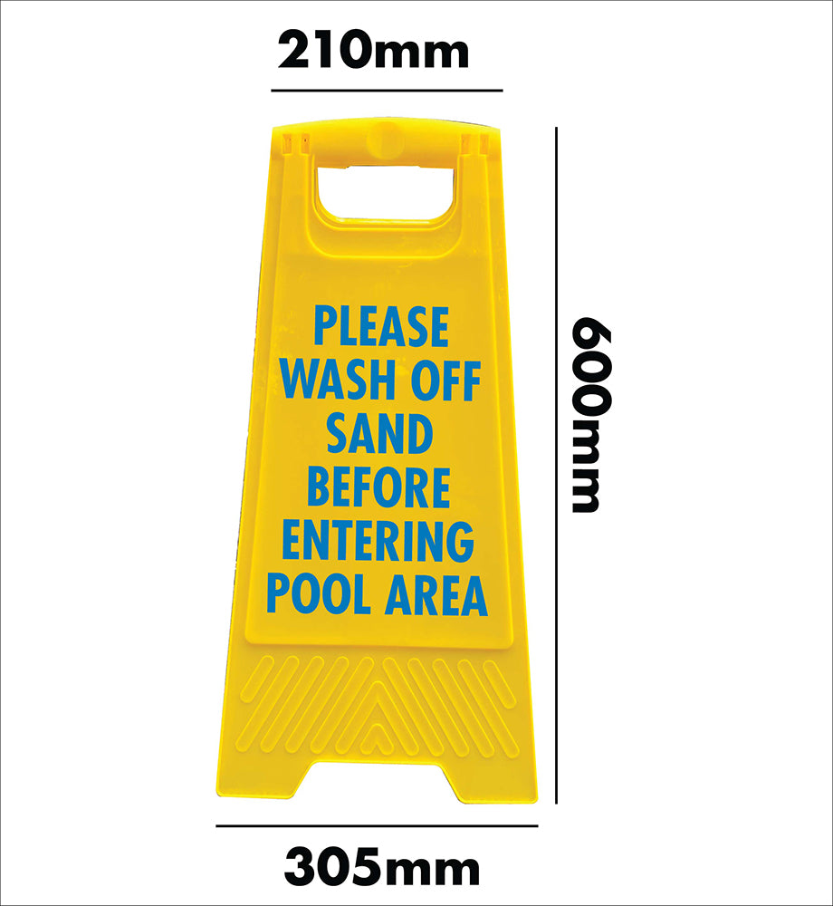 Yellow A-Frame - Please Wash Off Sand