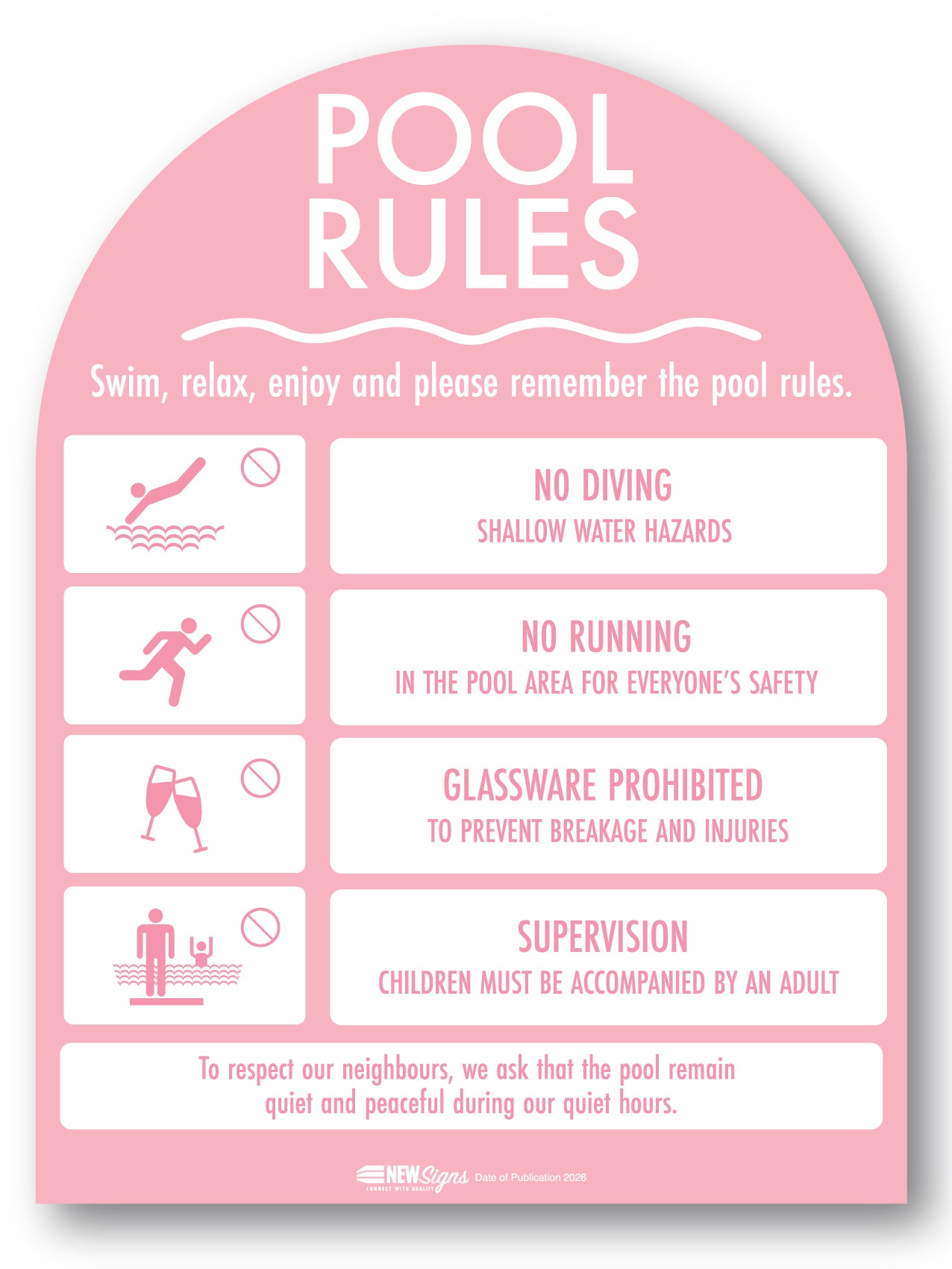 Pool Rules Sign Arch Candy Background