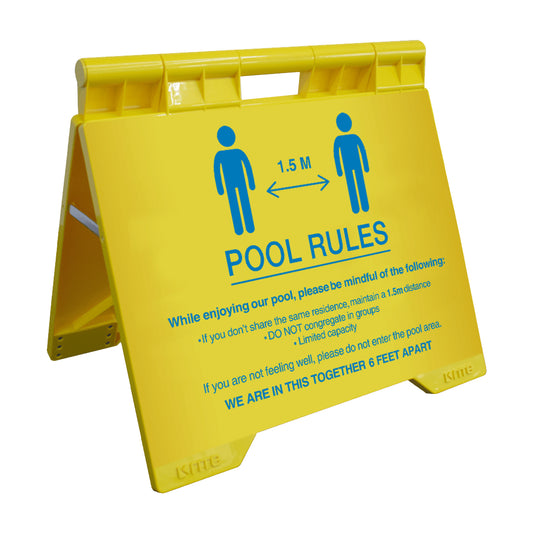Pool Rules 5 - Evarite A-Frame Sign