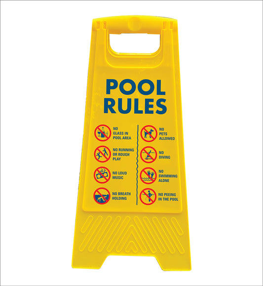 Yellow A-Frame - Pool Rules 6