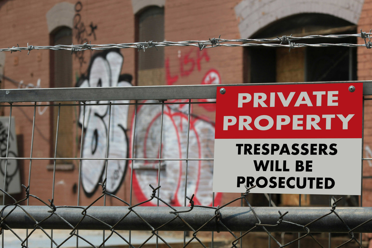 Private Property Trespassers Will Be Prosecuted Sign