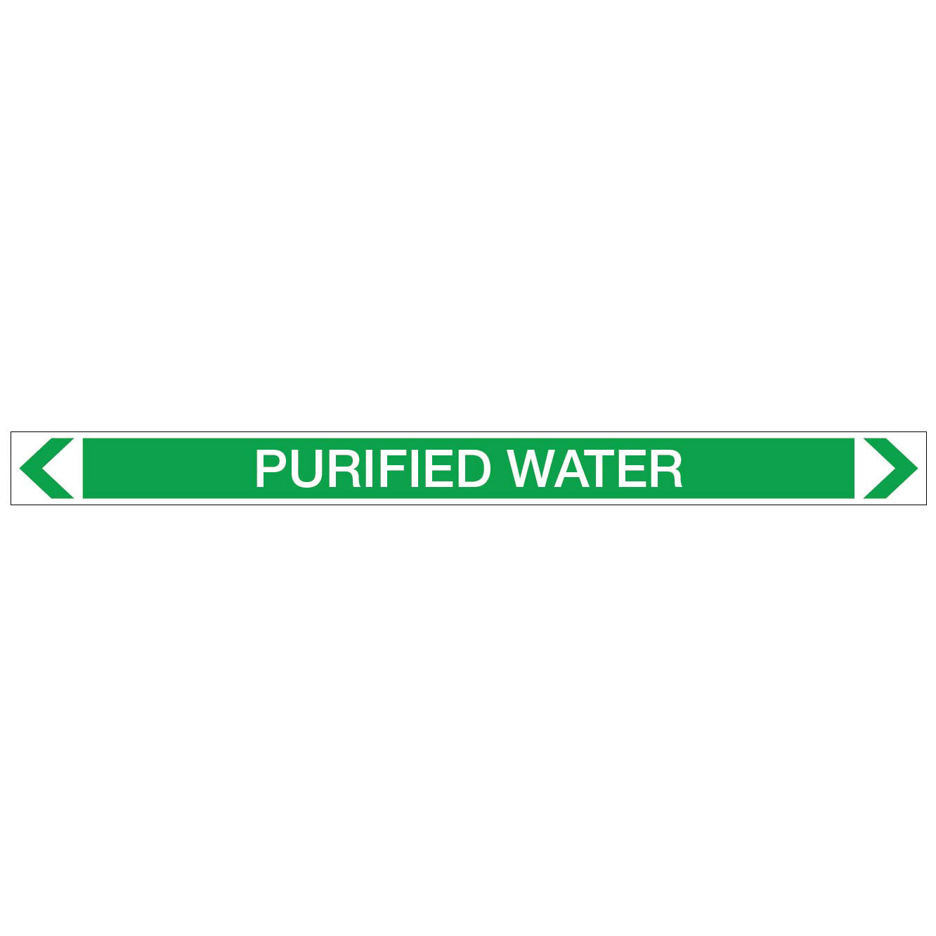 Water - Purified Water - Pipe Marker Sticker