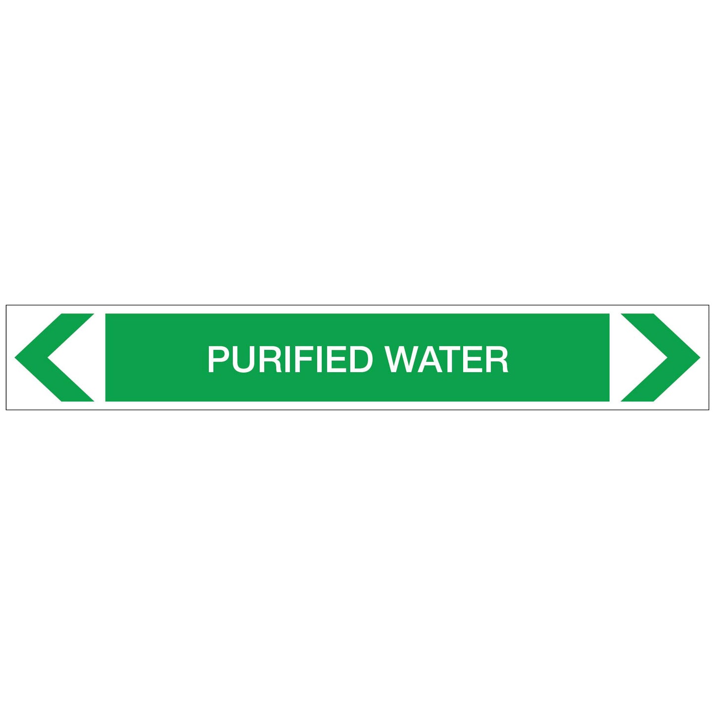 Water - Purified Water - Pipe Marker Sticker