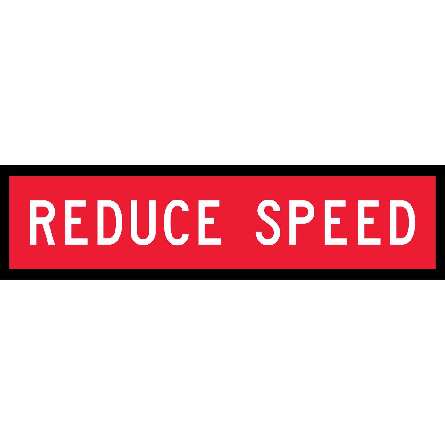 Reduce Speed Long Skinny Multi Message Traffic Sign