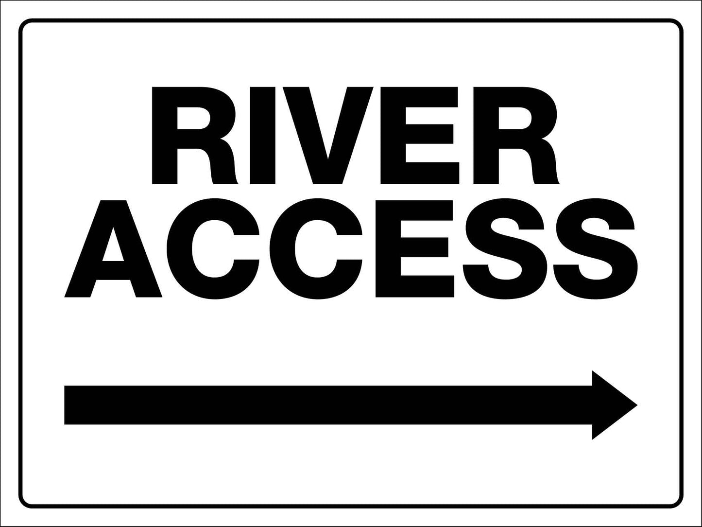 River Access Right Sign