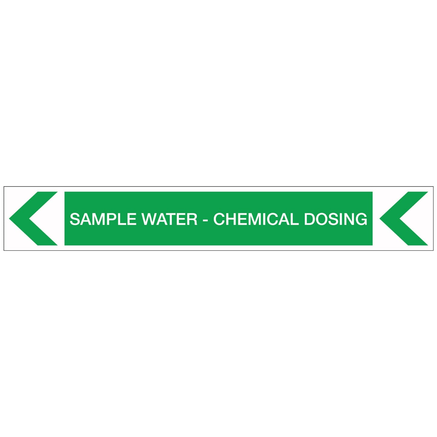 Pool/Spa - Sample Water - Chemical Dosing (Left) - Pipe Marker Sticker