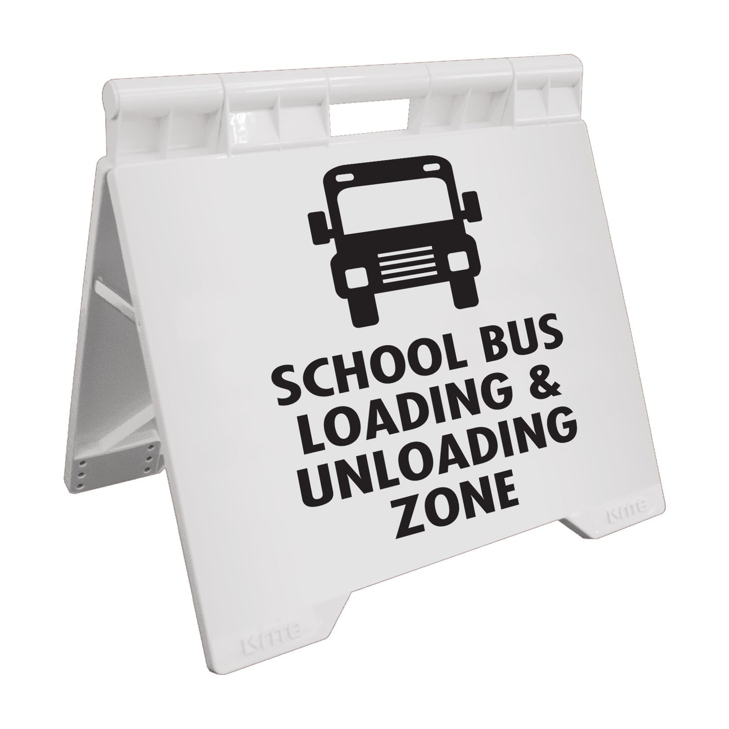 School Bus Loading & Unloading Zone - Evarite A-Frame Sign