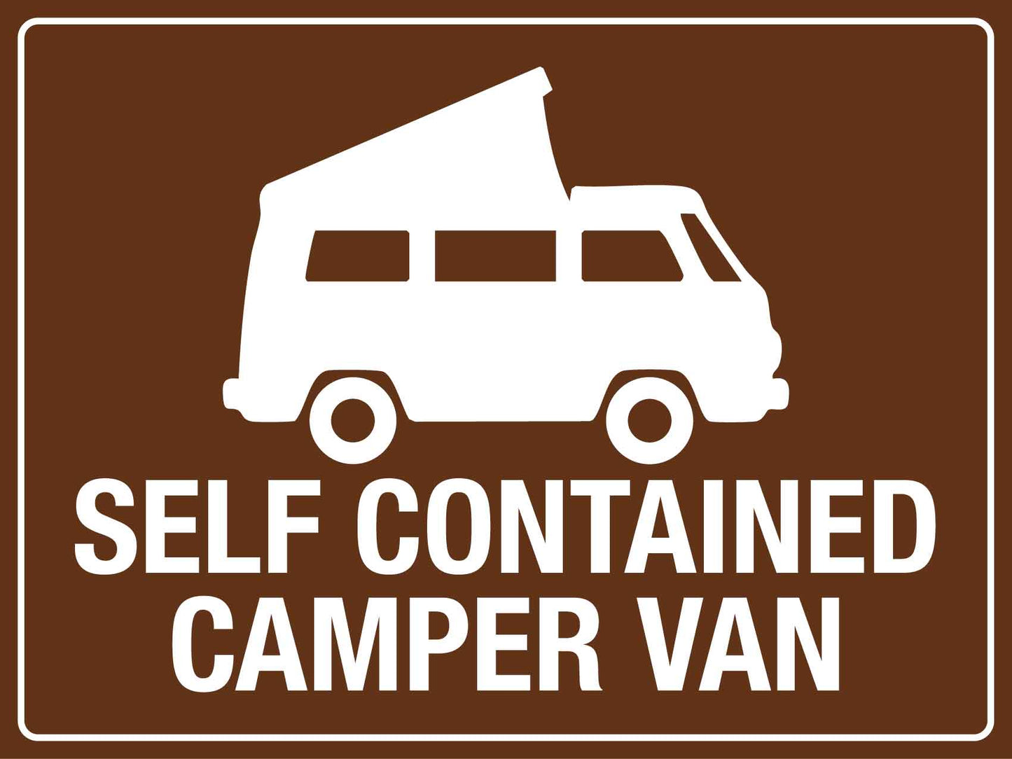 Self Contained Camper Van Sign