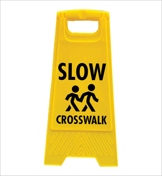 Yellow A-Frame - Slow Crosswalk