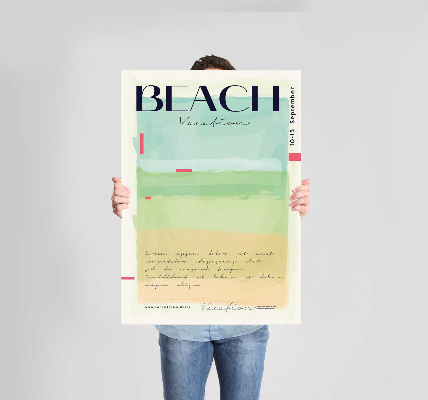 Summer Beach Poster Wall Art Prints (Set of 4)
