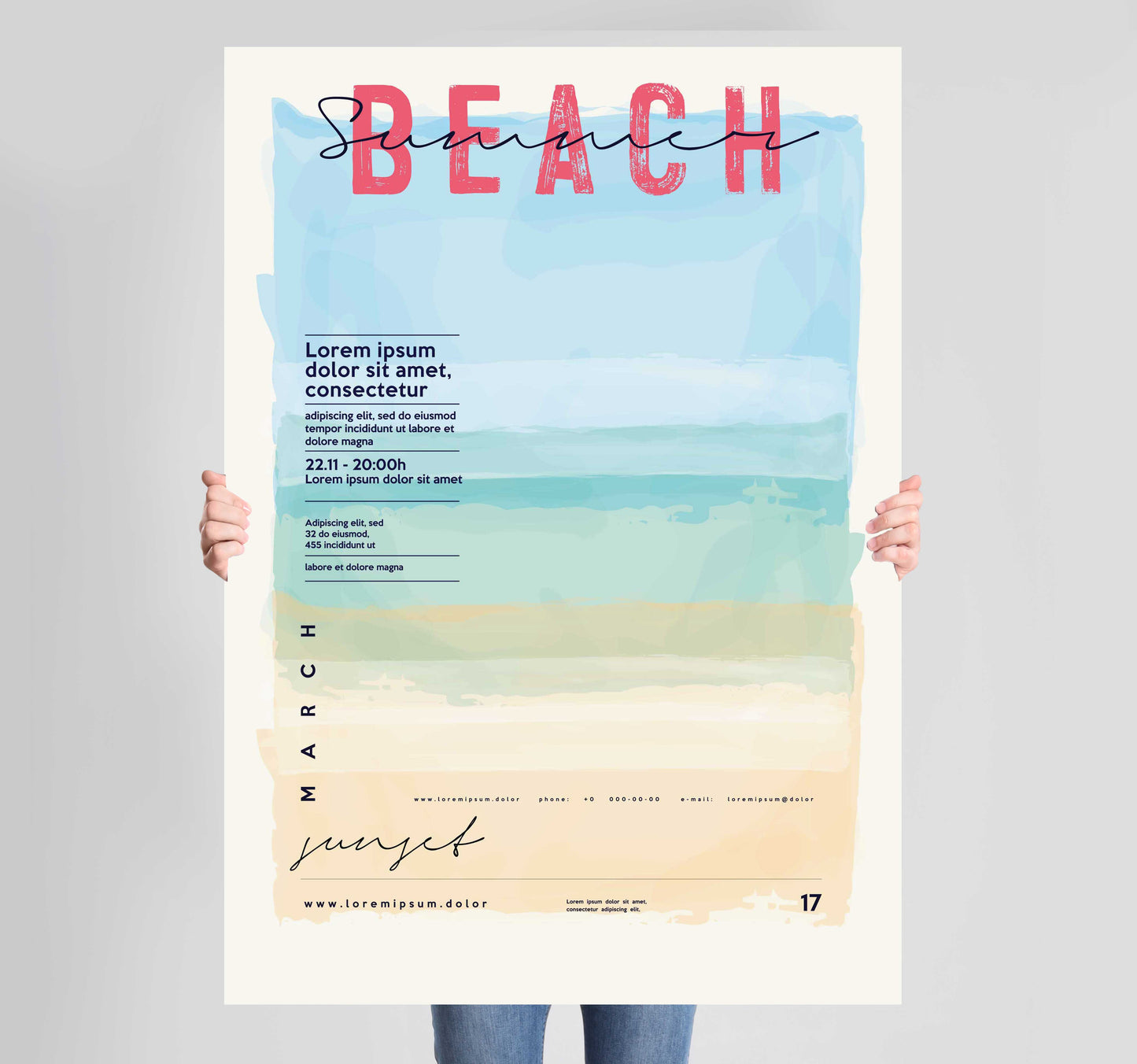 Summer Beach Poster Wall Art Prints