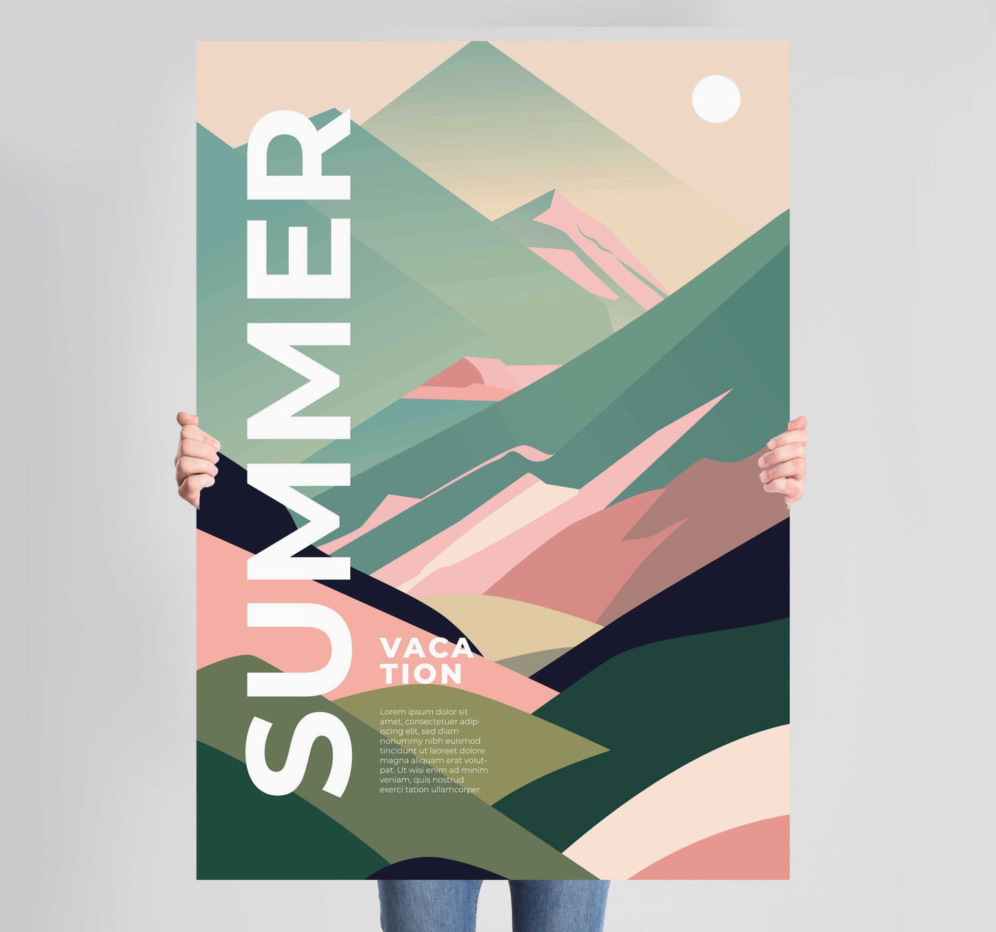 Summer Hills Poster Wall Art Prints