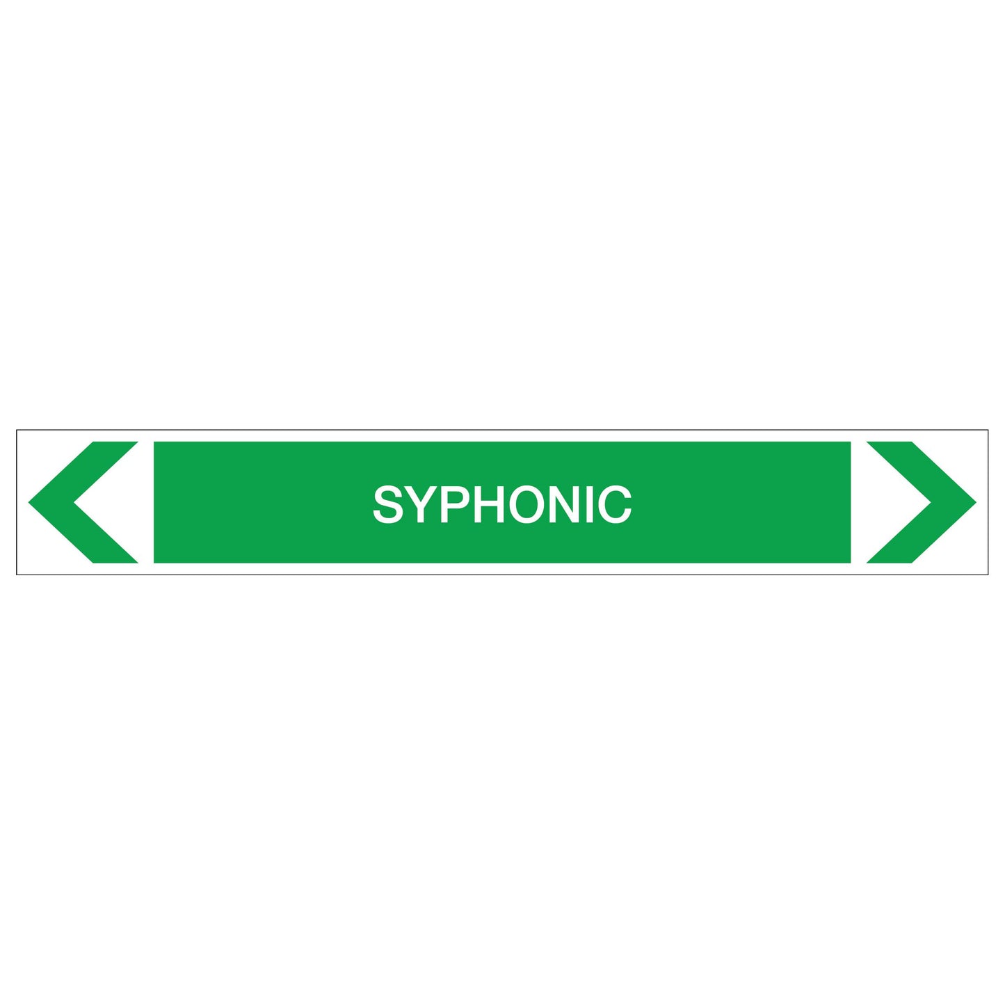Water- Syphonic - Pipe Marker Sticker