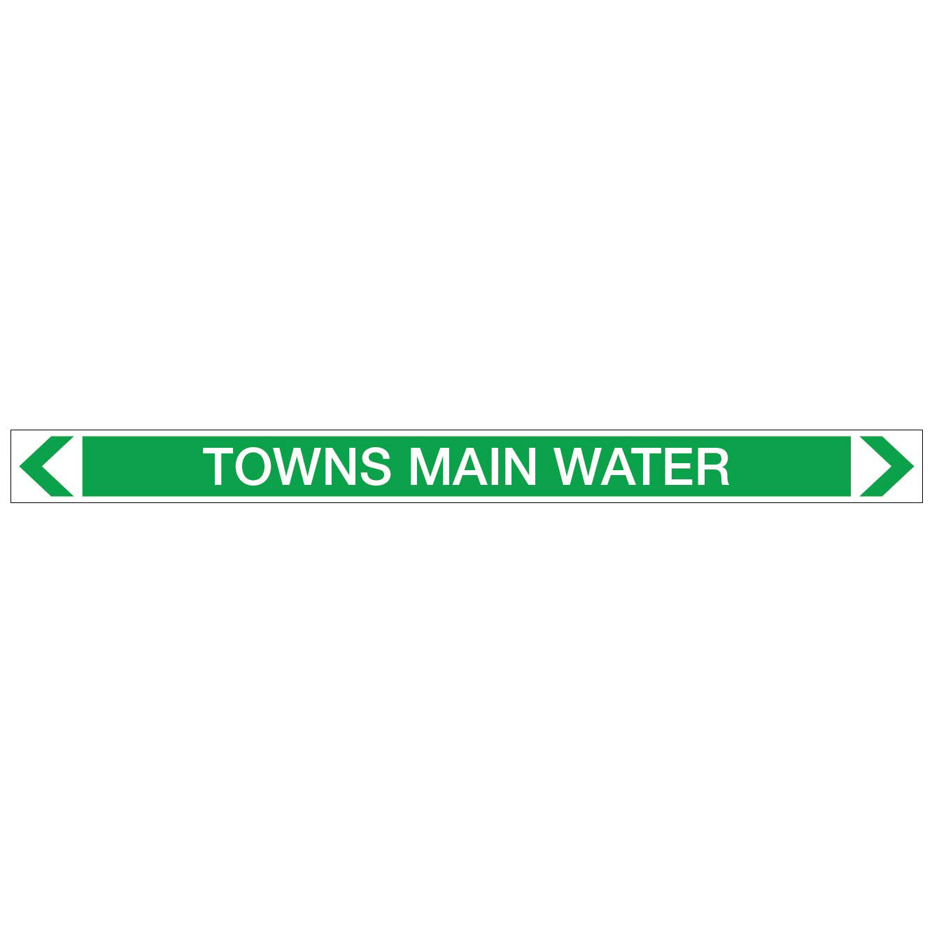 Water - Towns Main Water - Pipe Marker Sticker
