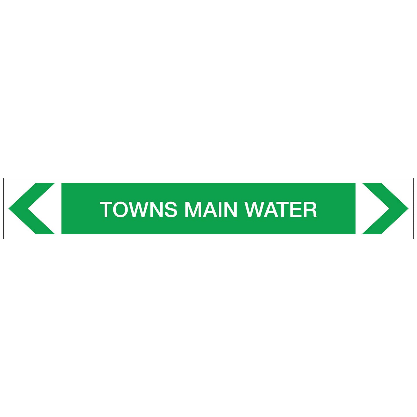 Water - Towns Main Water - Pipe Marker Sticker