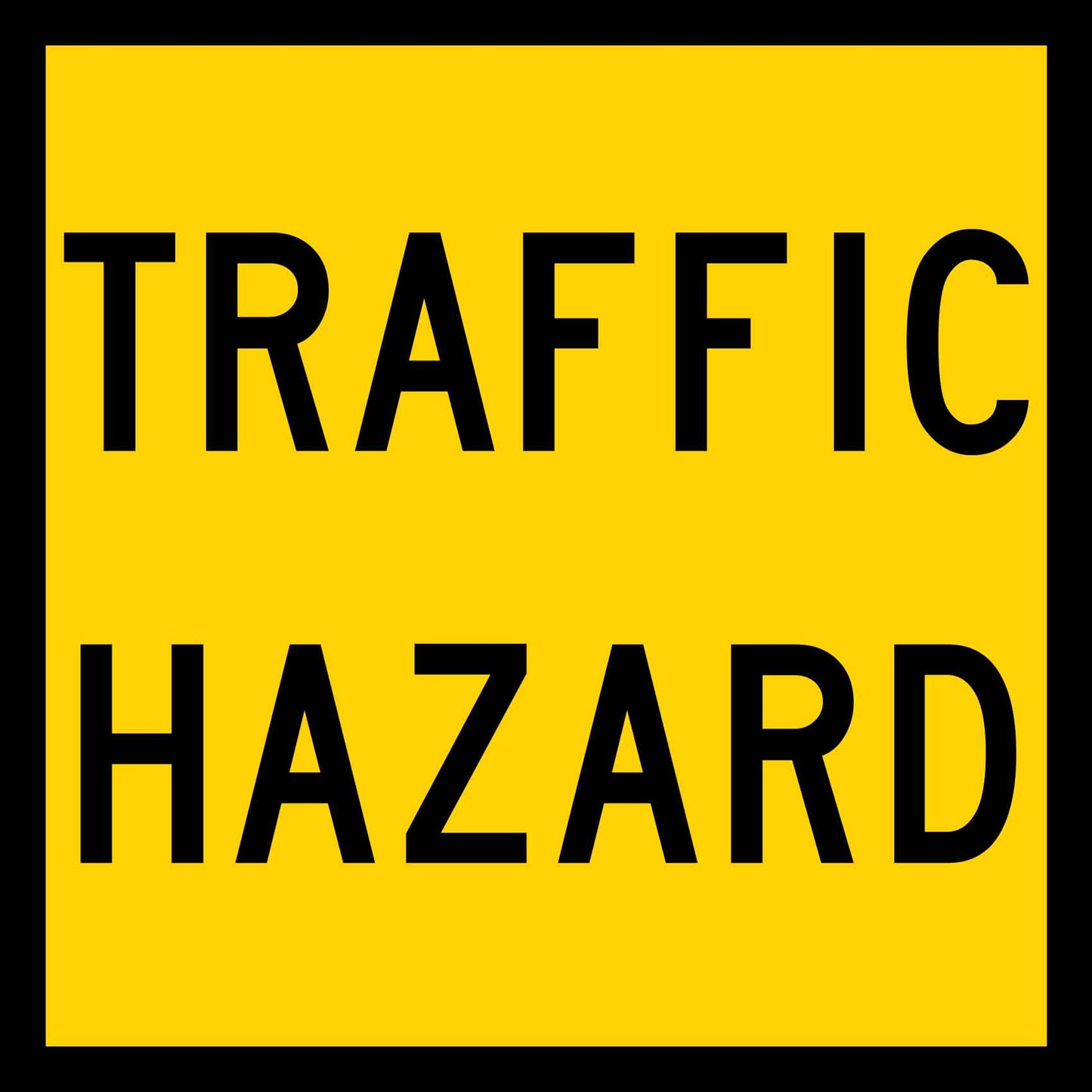 Traffic Hazard Use Multi Message Traffic Sign