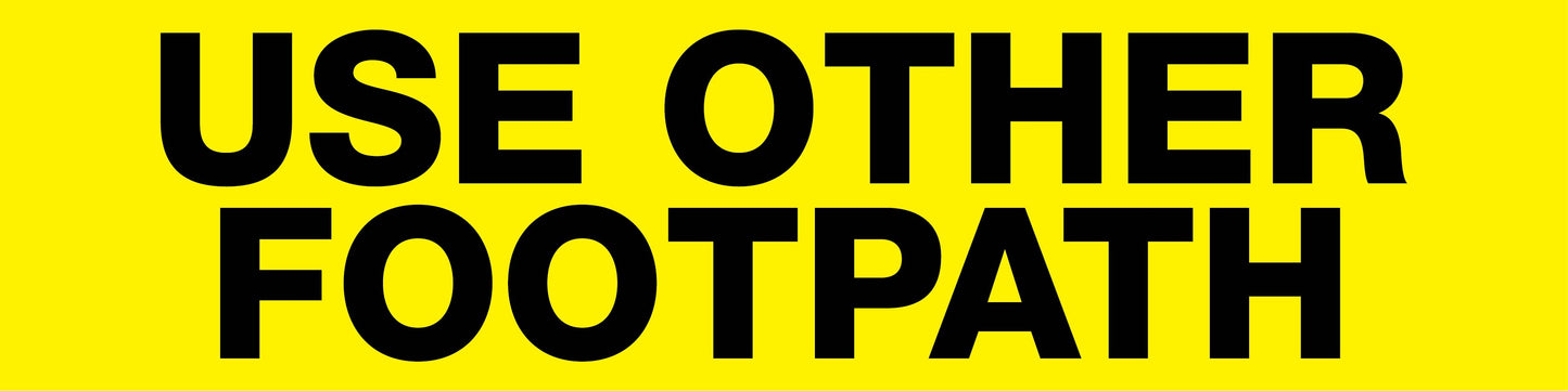 Use Other Footpath - Landscape Corflute Toblerone Signs