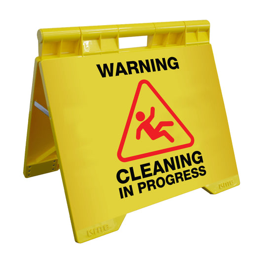 Warning Cleaning In Progress - Evarite A-Frame Sign