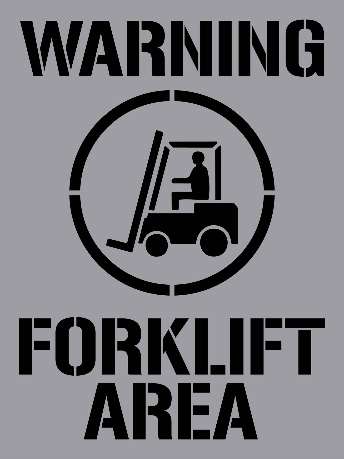 Warning Forklift Area - Aluminium Composite Stencil
