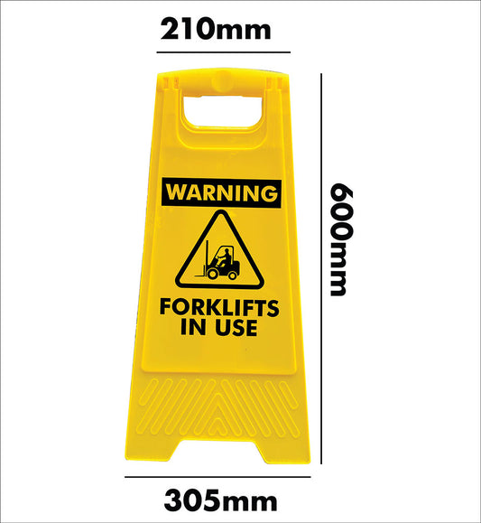 Yellow A-Frame - Warning Forklifts In Use