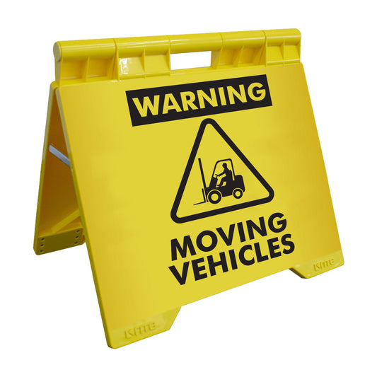 Warning Moving Vehicles - Evarite A-Frame Sign