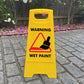 Yellow A-Frame - Warning Wet Paint