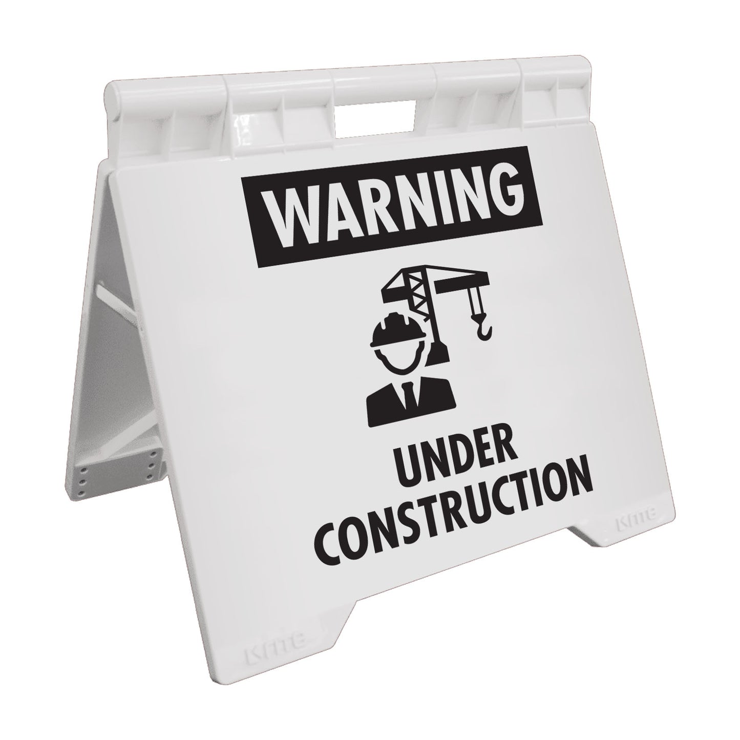 Warning Under Construction - Evarite A-Frame Sign