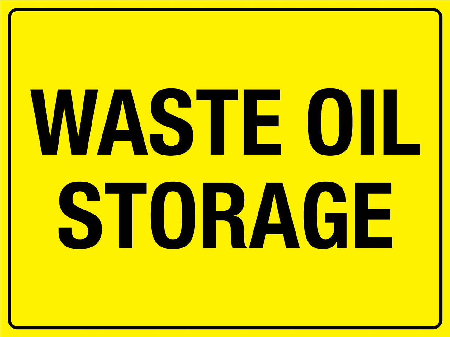 Waste Oil Storage Sign
