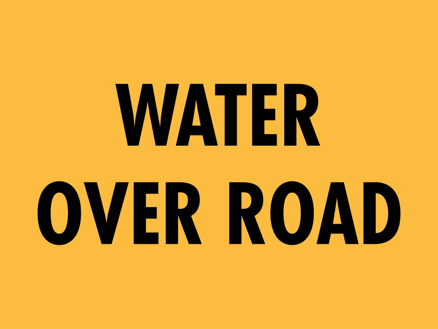Water Over Road Sign