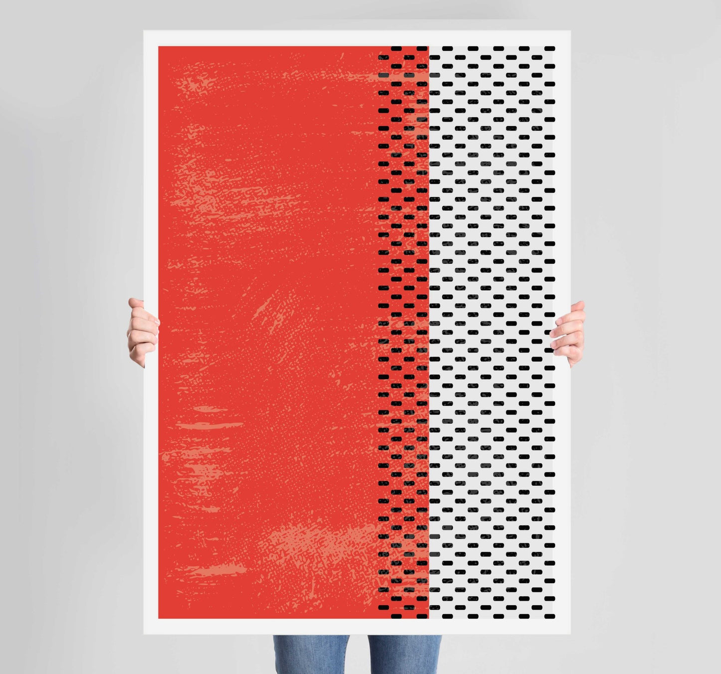 Abstract Shapes Red Poster Wall Art Prints - New Signs