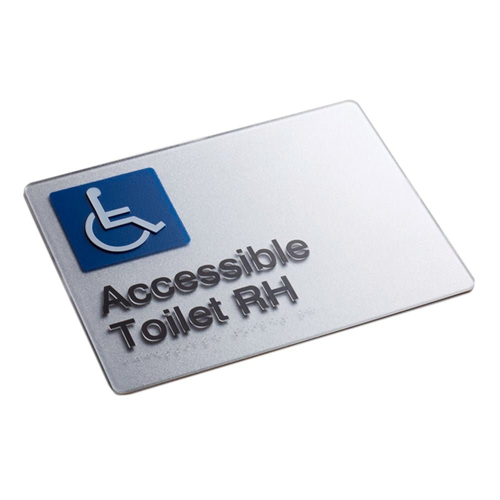 Accessible Toilet RH - Braille Sign - New Signs