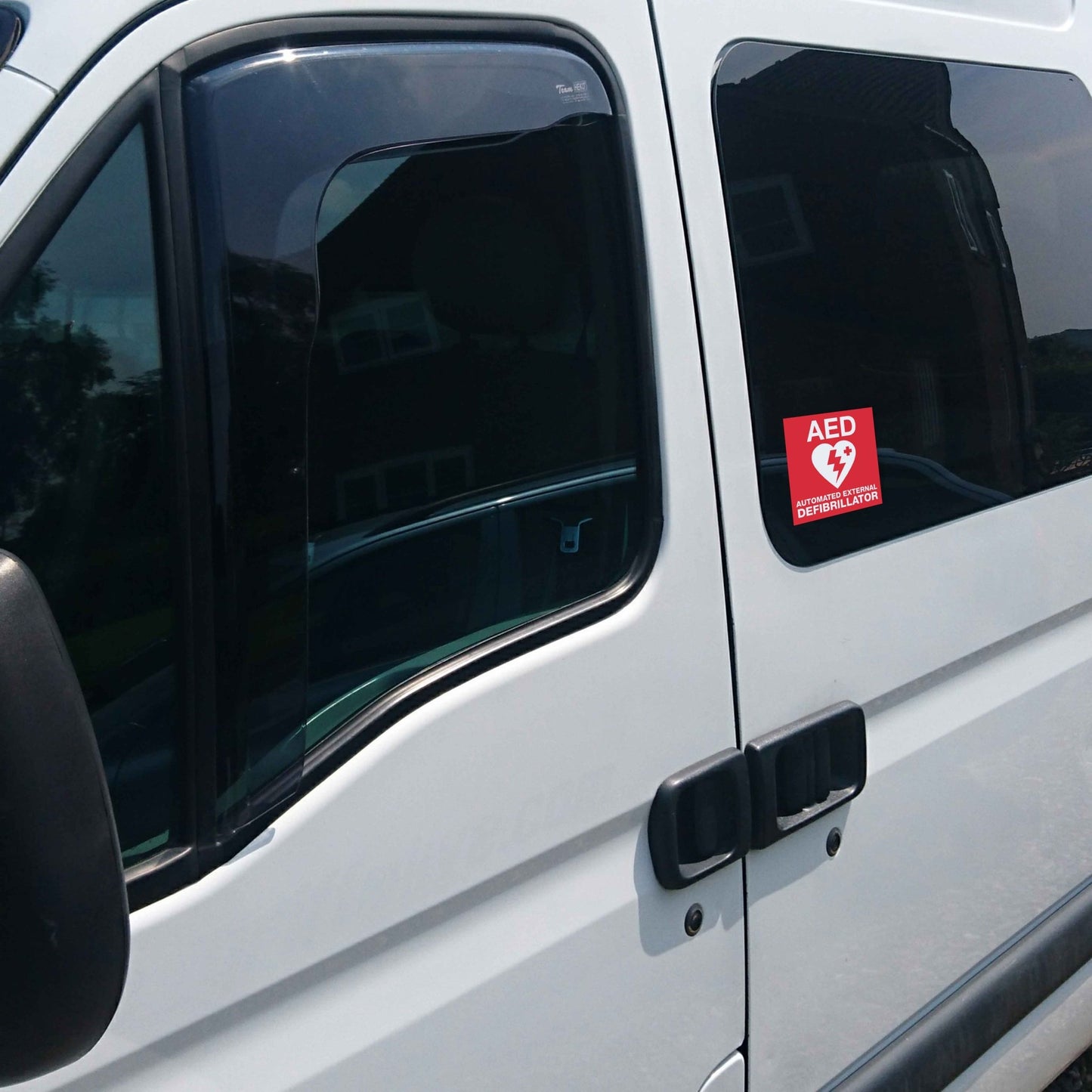 AED Red Vehicle Sticker - New Signs