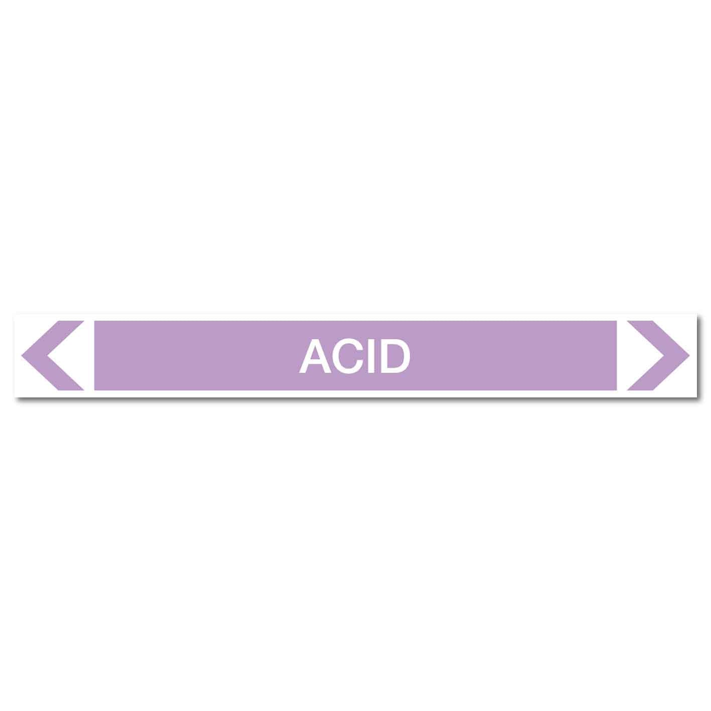 Alkalis / Acids - Acid - Pipe Marker Sticker - New Signs