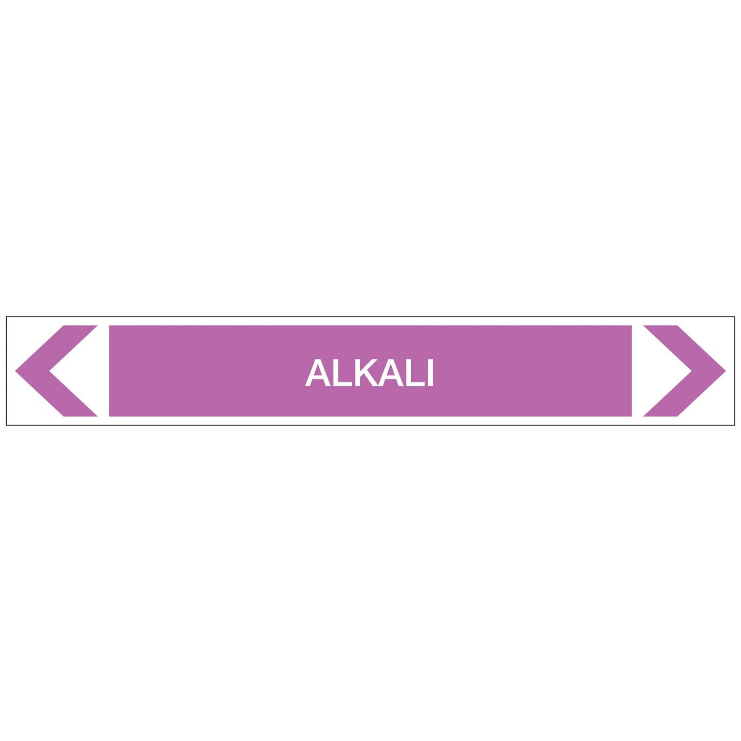 Alkalis / Acids - Alkali - Pipe Marker Sticker - New Signs