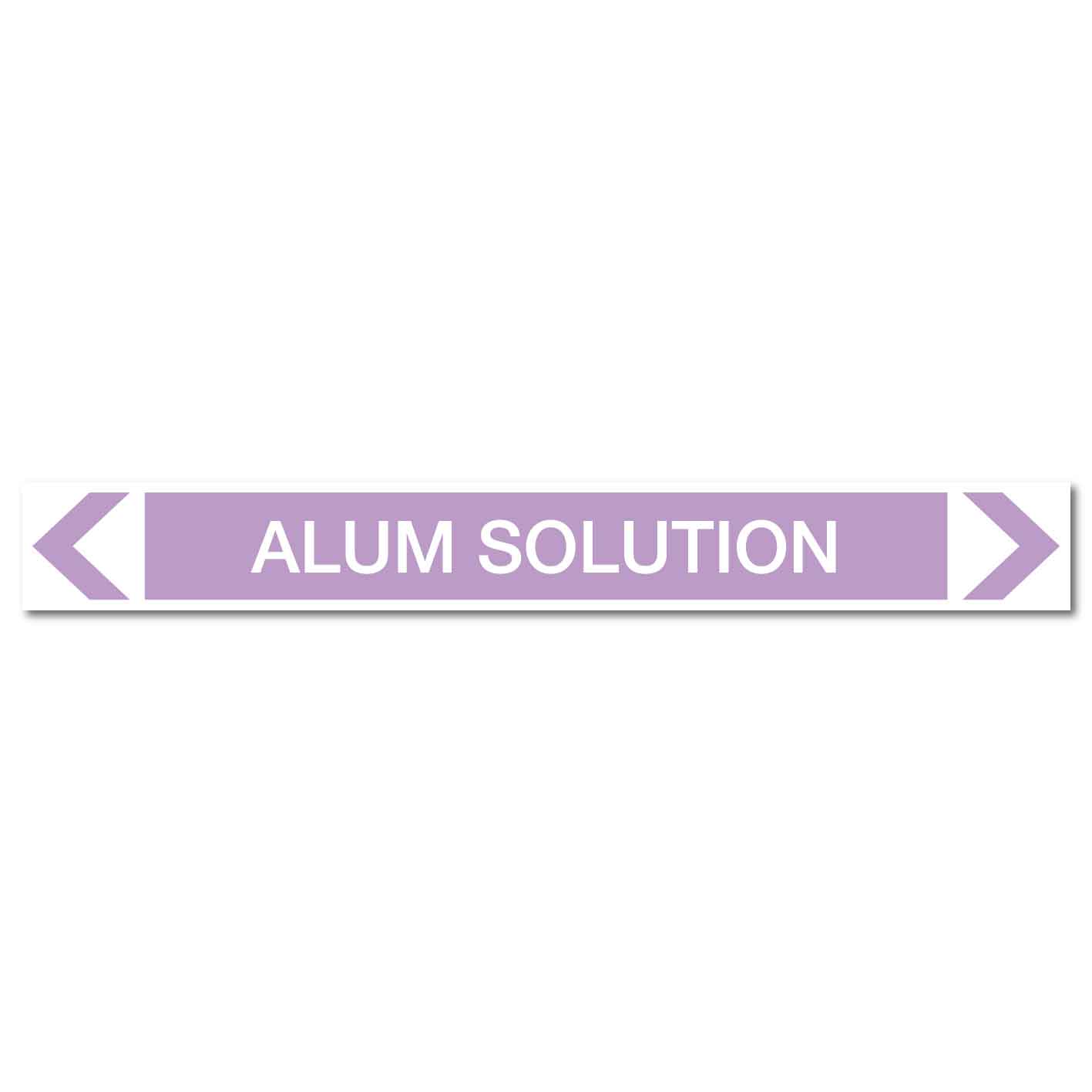 Alkalis / Acids - Alum Solution - Pipe Marker Sticker - New Signs