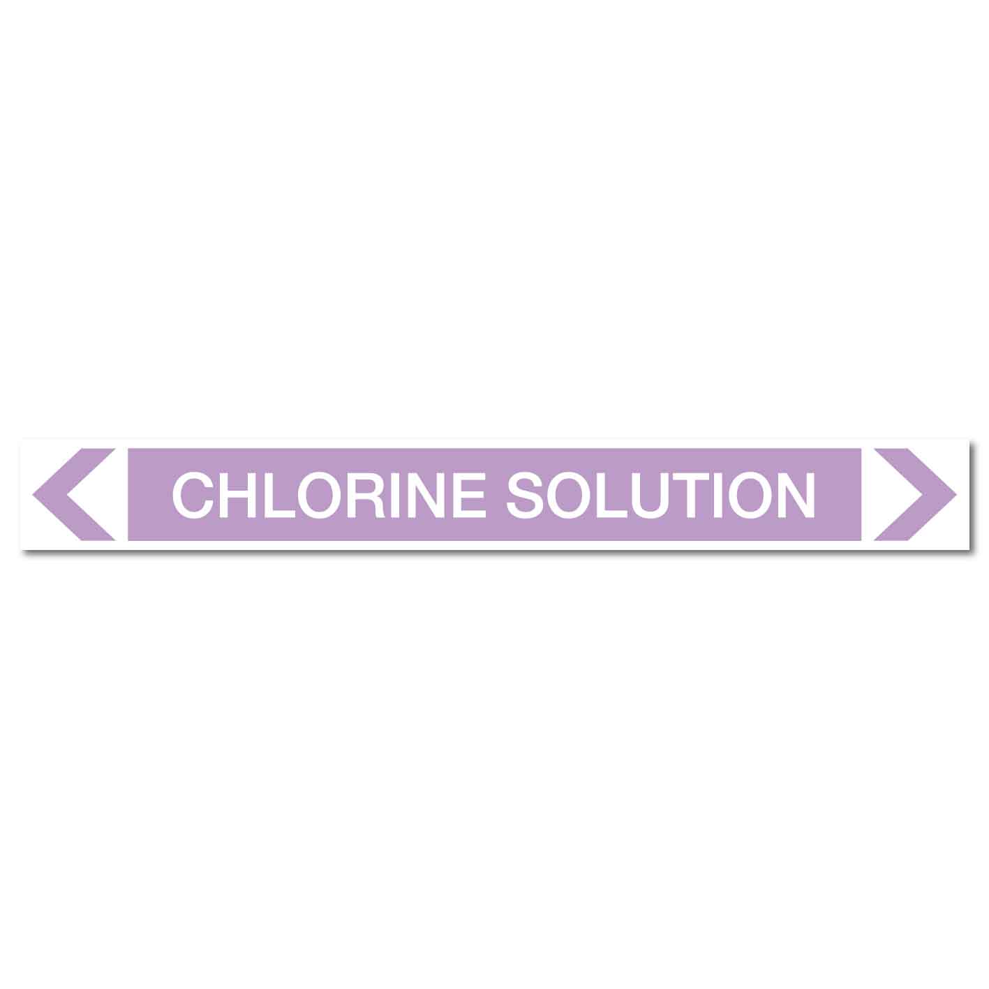Alkalis / Acids - Chlorine Solution - Pipe Marker Sticker - New Signs