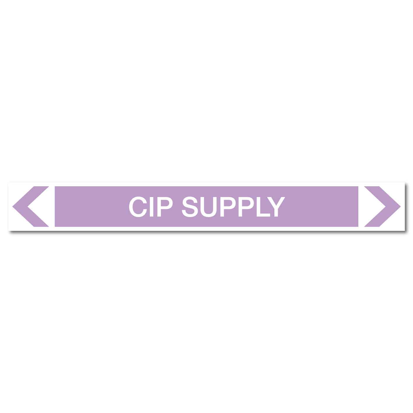 Alkalis / Acids - CIP Supply - Pipe Marker Sticker - New Signs