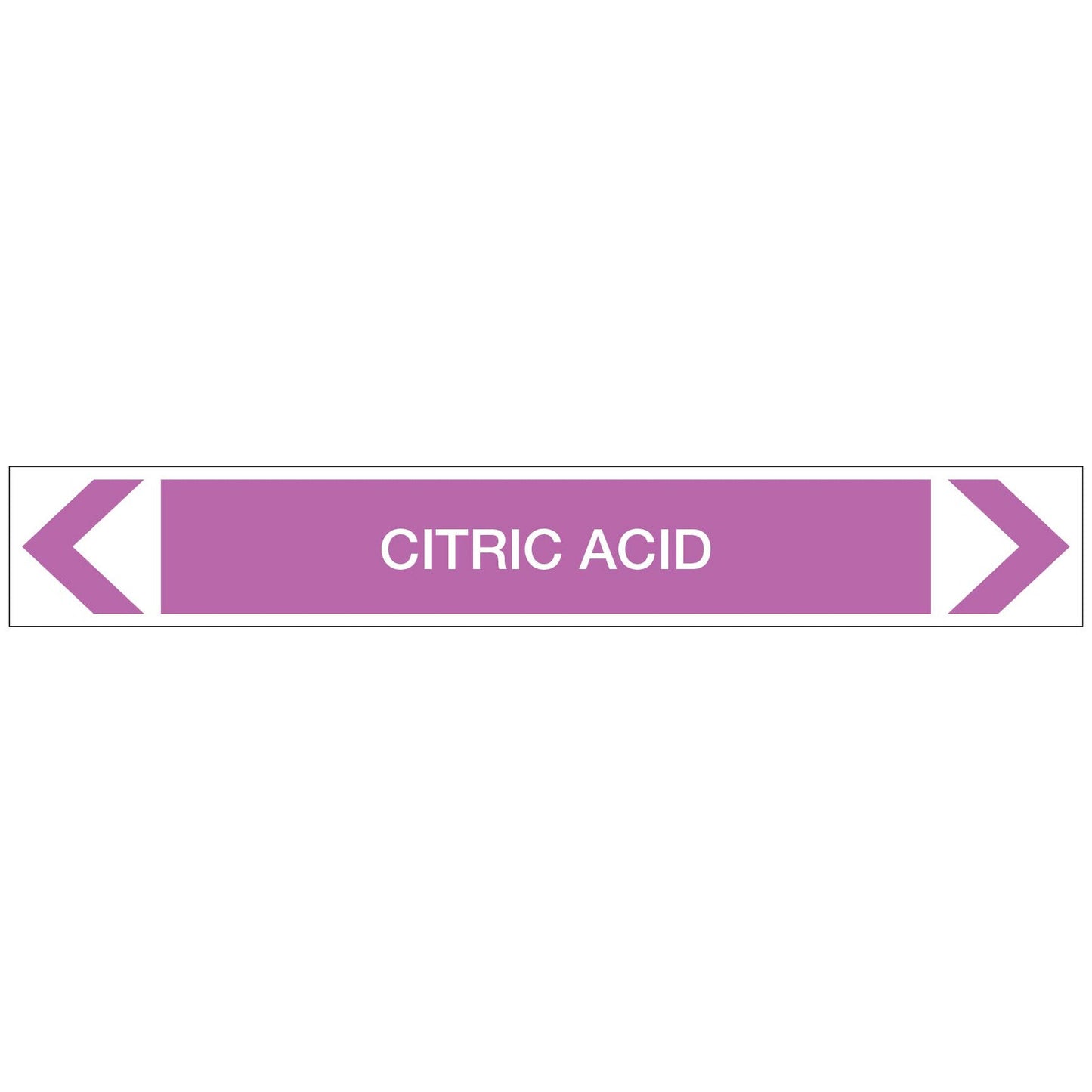 Alkalis / Acids - Citric Acid - Pipe Marker Sticker - New Signs