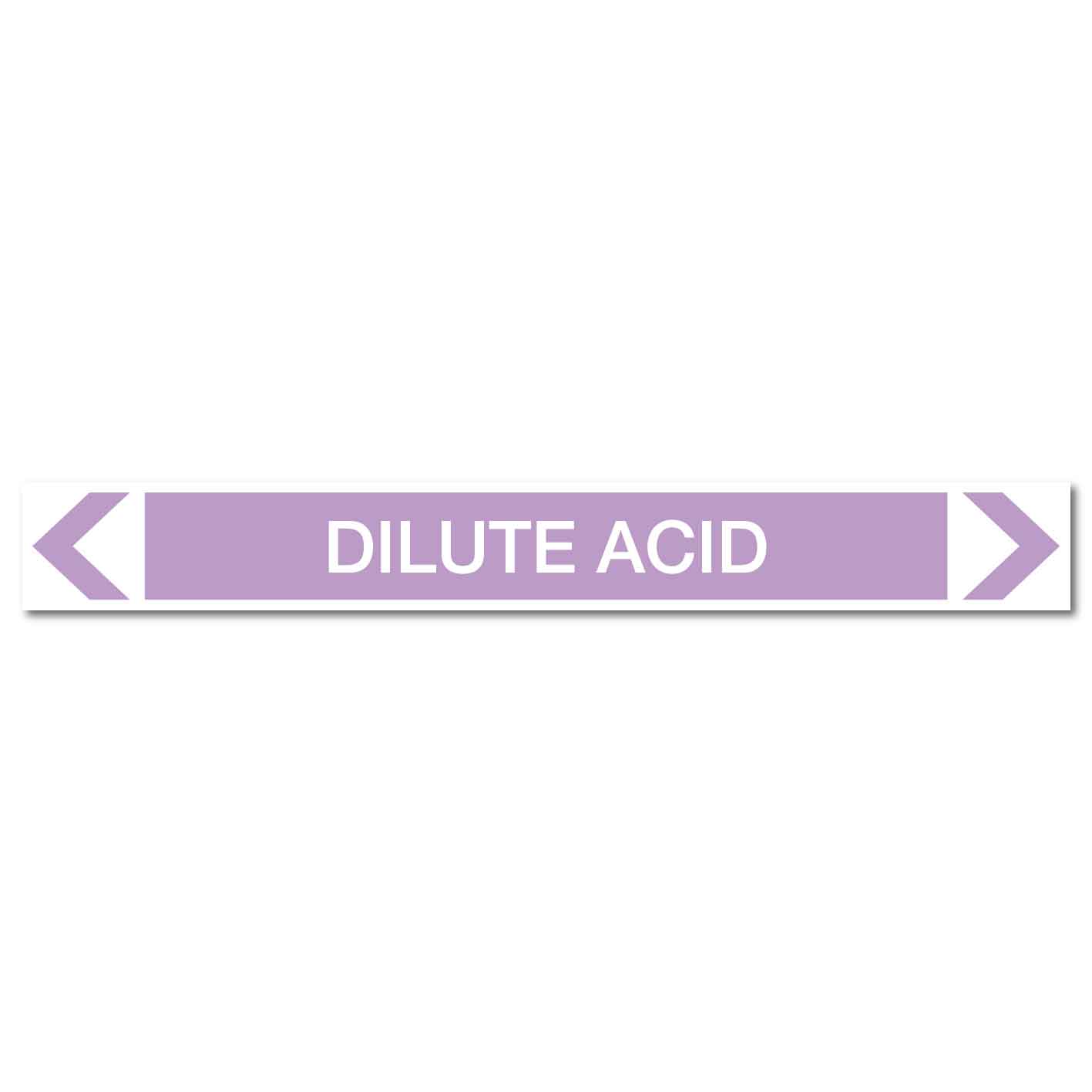 Alkalis / Acids - Dilute Acid - Pipe Marker Sticker - New Signs