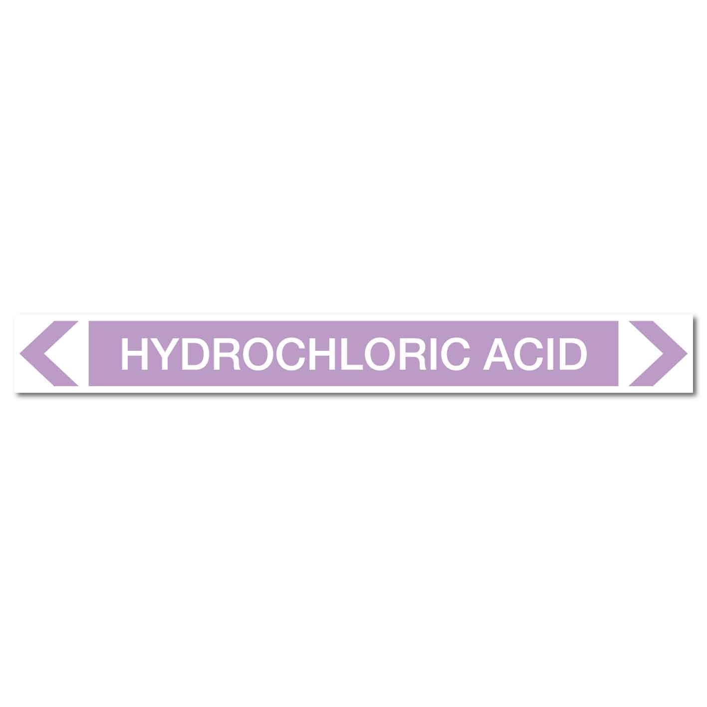 Alkalis / Acids - Hydrochloric Acid - Pipe Marker Sticker - New Signs