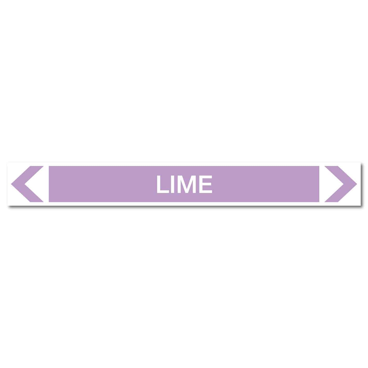 Alkalis / Acids - Lime - Pipe Marker Sticker - New Signs