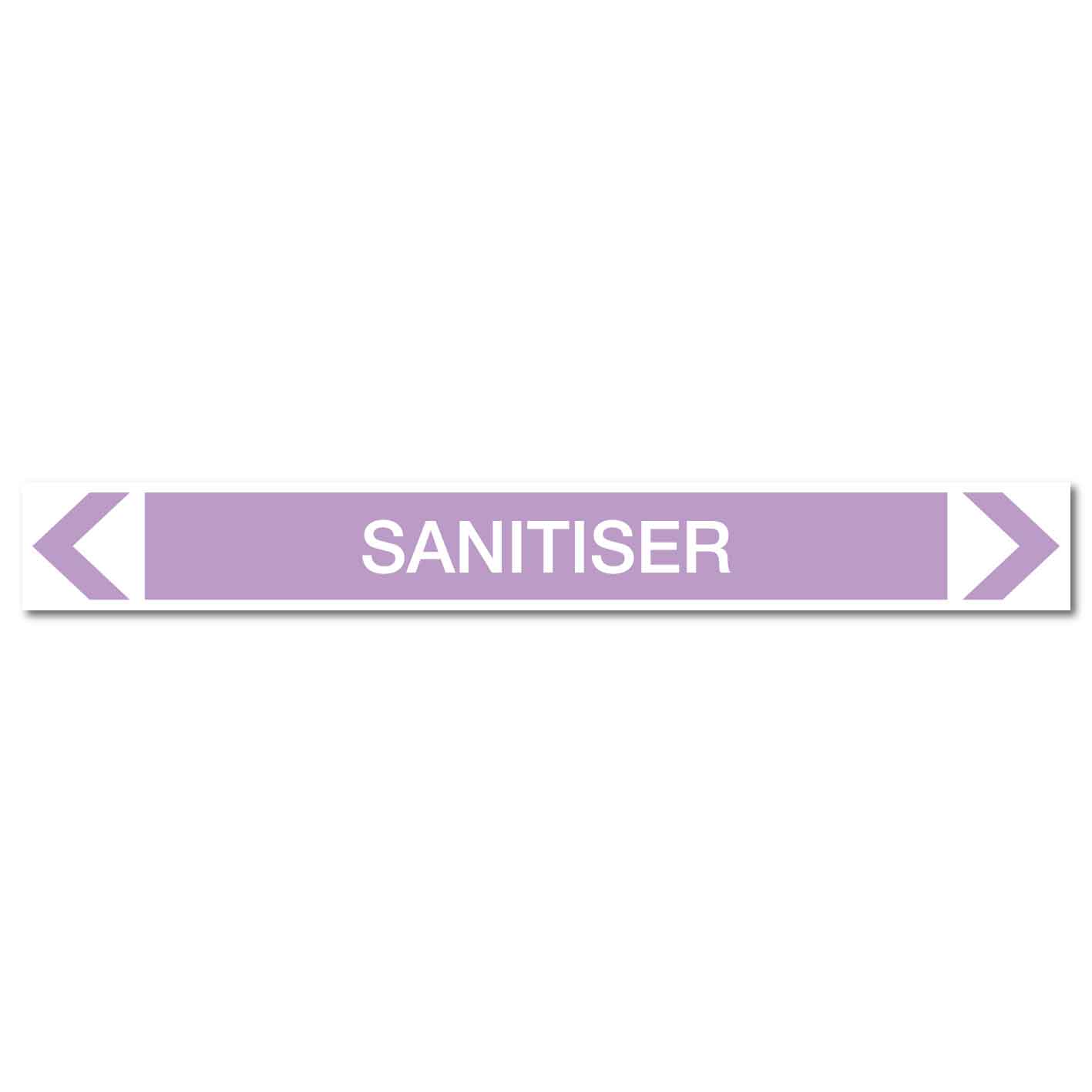 Alkalis / Acids - Sanitiser - Pipe Marker Sticker - New Signs