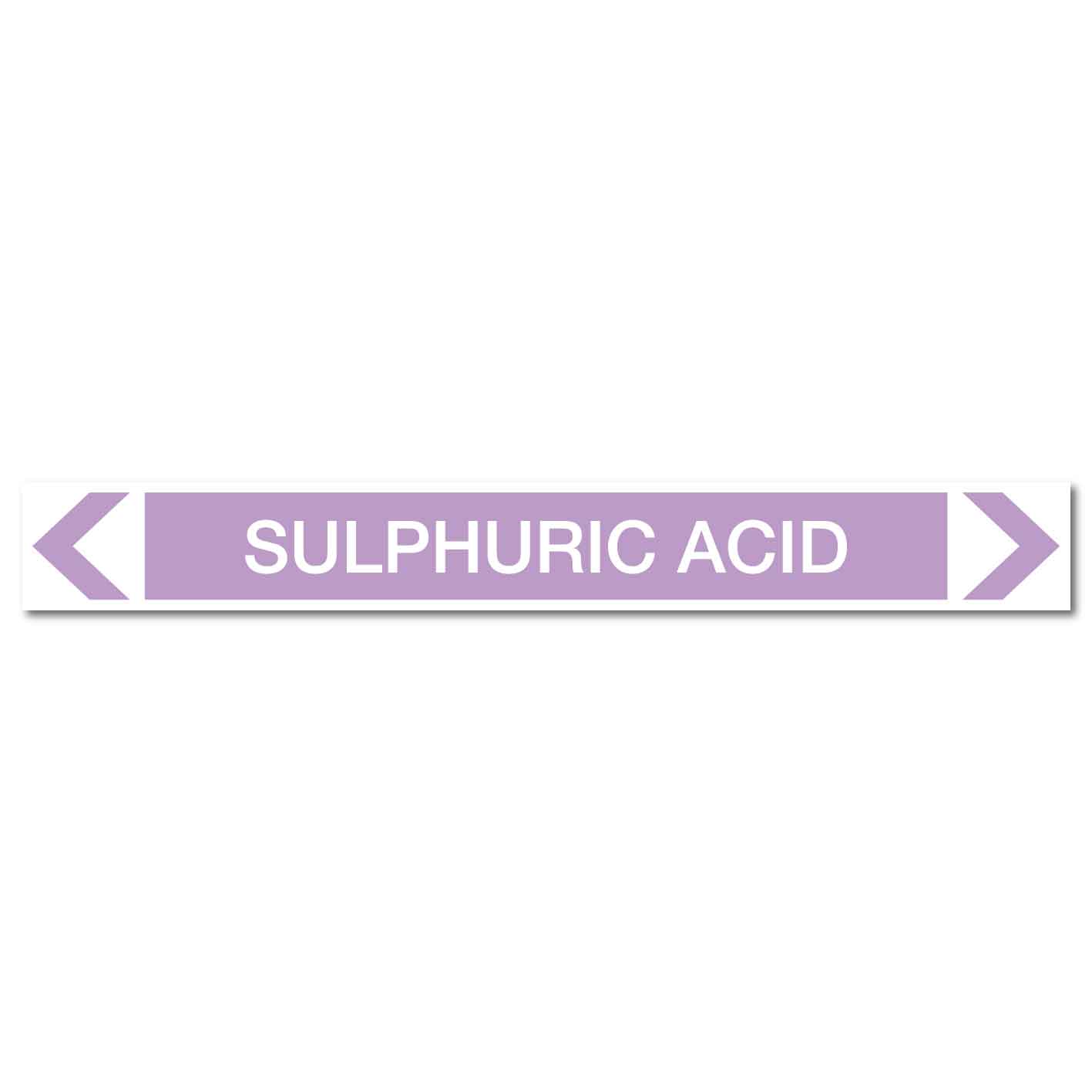 Alkalis / Acids - Sulphuric Acid - Pipe Marker Sticker - New Signs