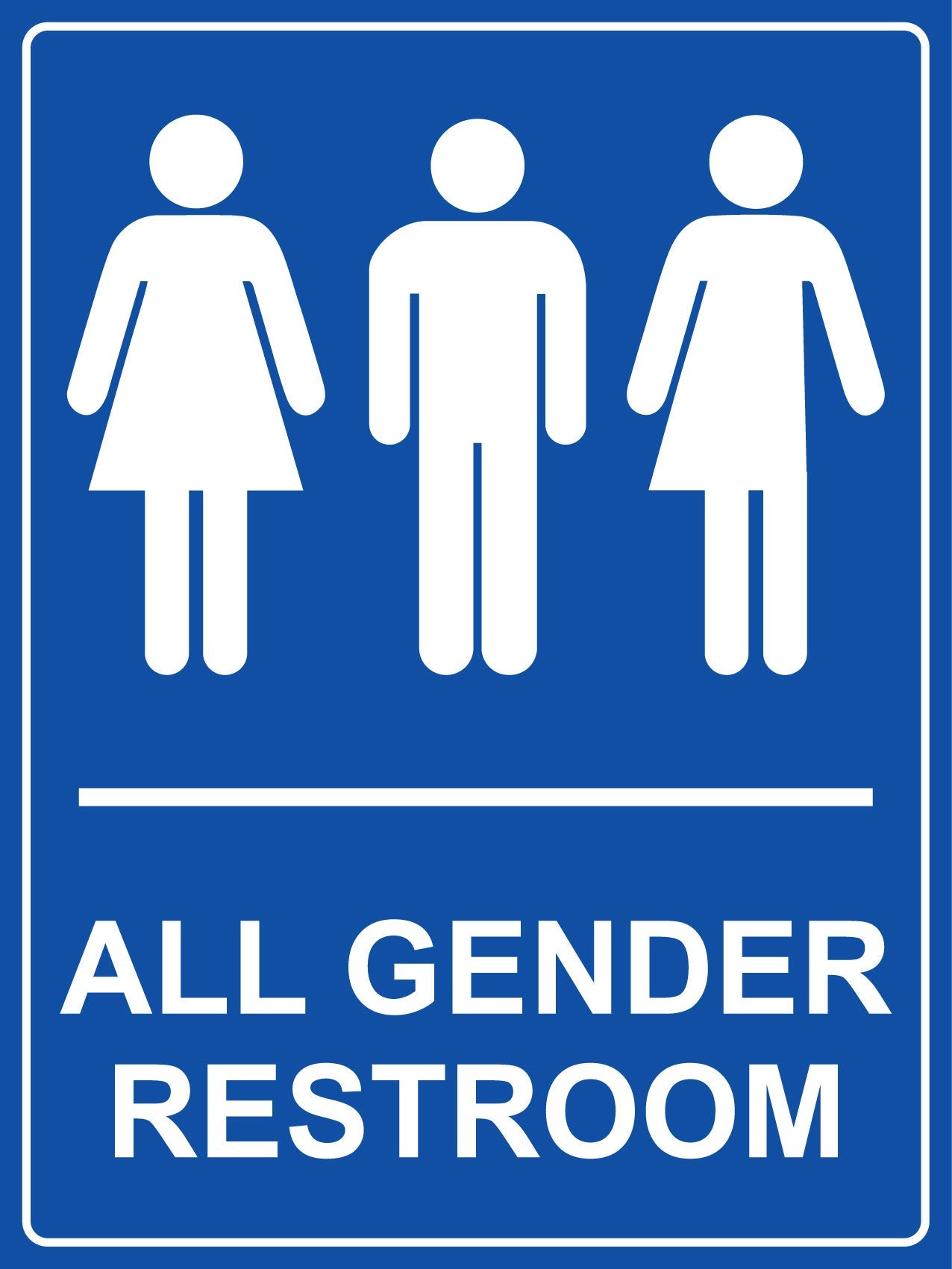 All Gender Restrooms Sign - New Signs
