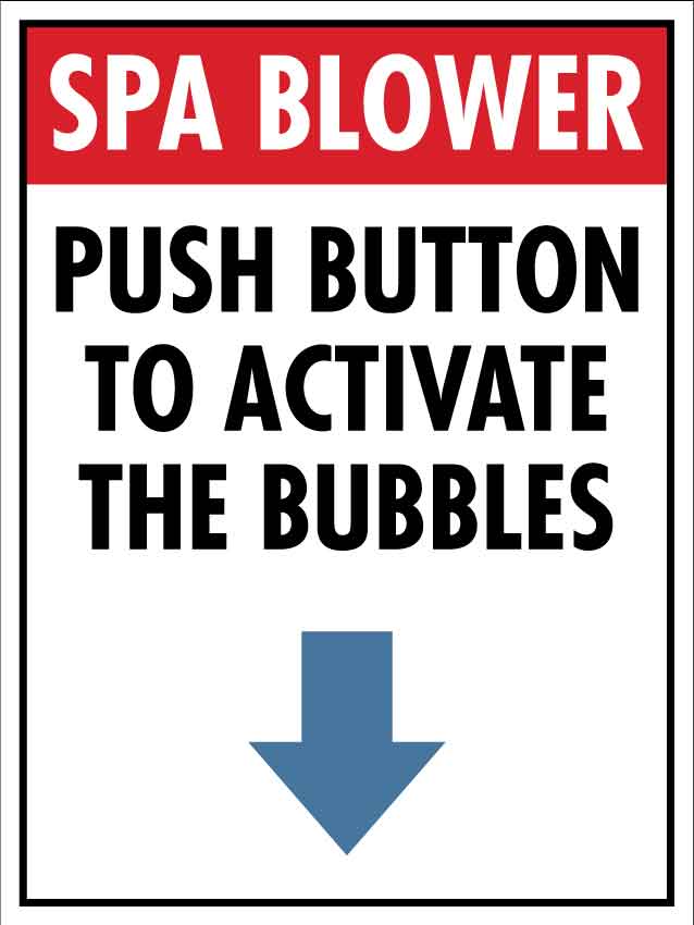 AP Spa Blower Sign - New Signs